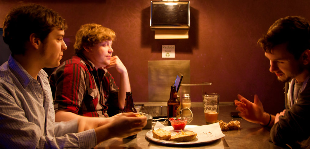 Have family dinner, at our place.